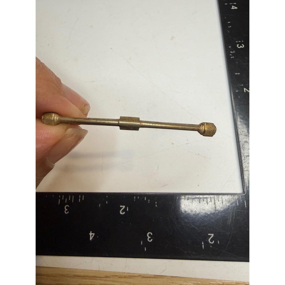 Vintage Gold Tone Curved Tension Collar Bar Tie Accessory 2 Inch